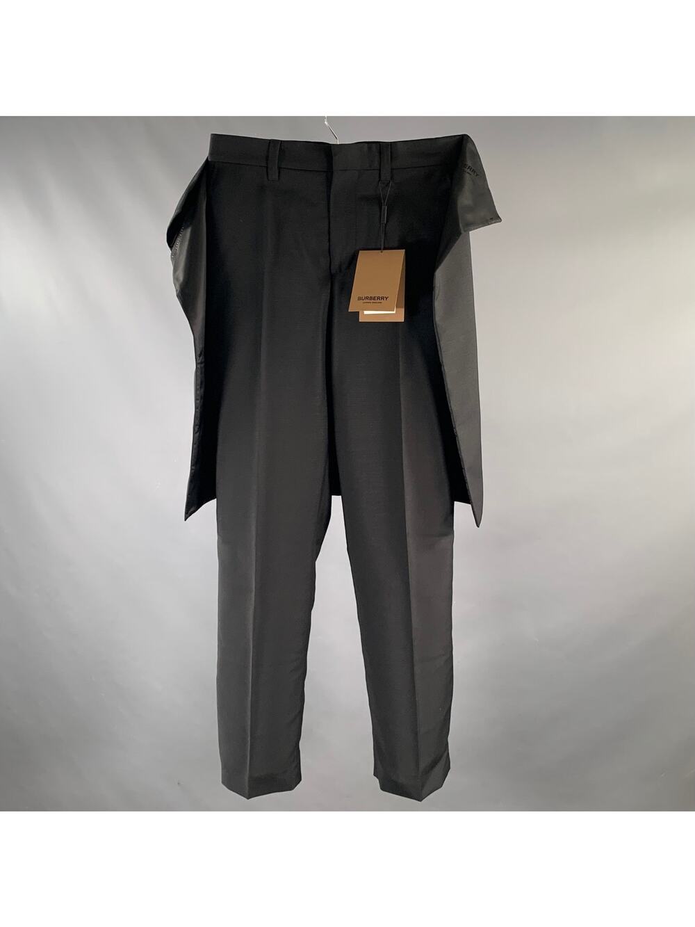 BURBERRY Size 30 Black Mohair / Wool Zip Fly Dress Pants